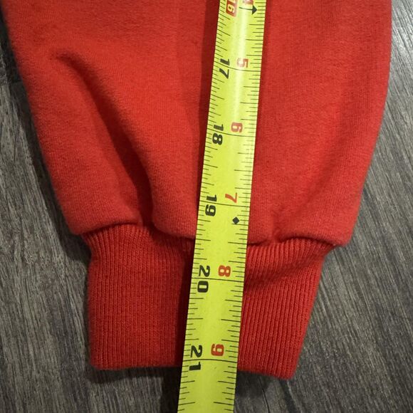 Vintage 90s Sport Sweatshirt Quarter Zip Fleece Mens 38 M Navy Red Made in USA - Picture 10 of 10